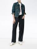 pin stripe wide-leg trousers 