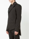 broad lapel asymmetric blazer