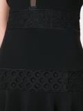 sheer panel skater dress
