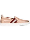 stripe detail metallic sneakers