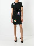 bead embroidered tie front dress