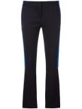 appliqué stripe flared trousers