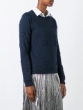 'hearts' embossed sweatshirt