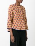 jacquard cropped jacket