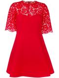 lace crepe couture dress