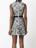 floral layered flared dress