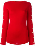 button sleeve pullover