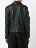 zipped pocket biker jacket