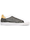 studded laced-up sneakers