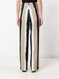 striped flared pants 