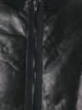 leather zip coat 