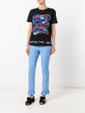 ruffle detail slim fit trousers