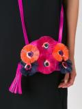 floral embellishment crossbody bag