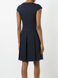 cap sleeve pleated dress