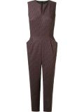 pleated details printed jumpsuit