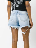 embroidered flower shorts