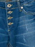 whiskered denim shorts