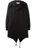 drop tail hem parka