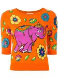 elephant intarsia top