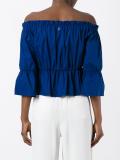 off-shoulders ruffled blouse