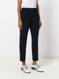 drawstring cropped trousers