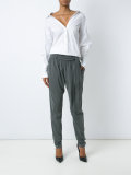 belt sleeves shirt