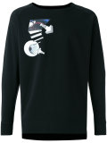 warm hole print sweatshirt