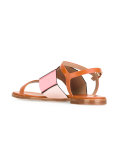 panelled colour block sandals