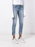 double cuff cropped jeans 