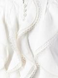 ruffled embroidered trim dress