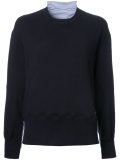 pinstripe insert sweatshrit