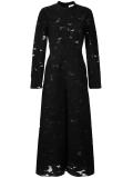 semi sheer wide leg jumpsuit