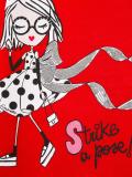 Strike a pose!印花连衣裙