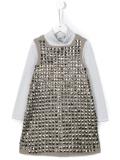 longsleeved studded dress