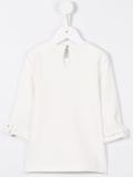 embellished cuff sweatshirt