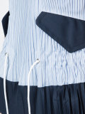 plissé flared blouse