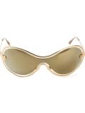 oversize logo sunglasses