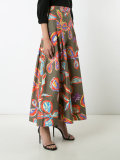 floral print wide-leg trousers