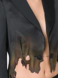 burnt effect split tail blazer