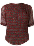 sheer graphic print top