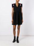 embellished shoulder dress