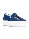 'J' patch denim sneakers