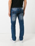 light-wash distressed jeans