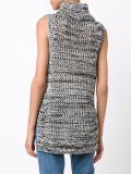 turtleneck sleeveless blouse