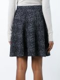 flocked A-line skirt