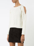 cut out shoulder knitted top