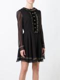 polka dot flared dress