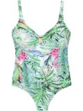 open back printed swimsuit