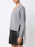 contrast back sweater