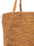 Layered straw tote